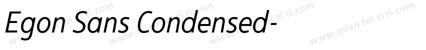 Egon Sans Condensed字体转换